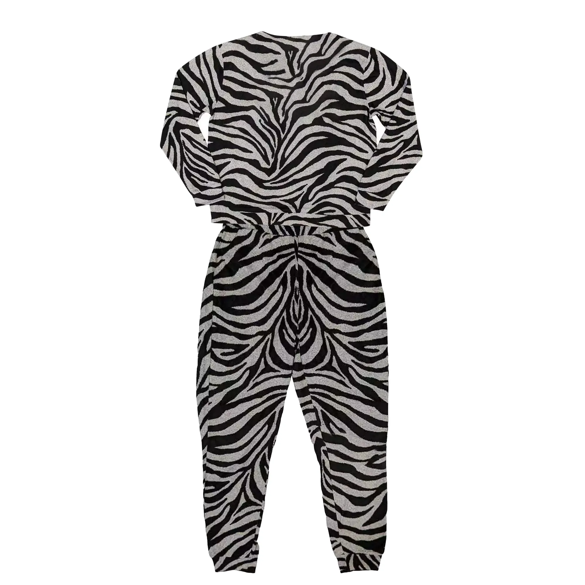 AC/DC Womens/Ladies Zebra Print Logo Long Pyjama Set