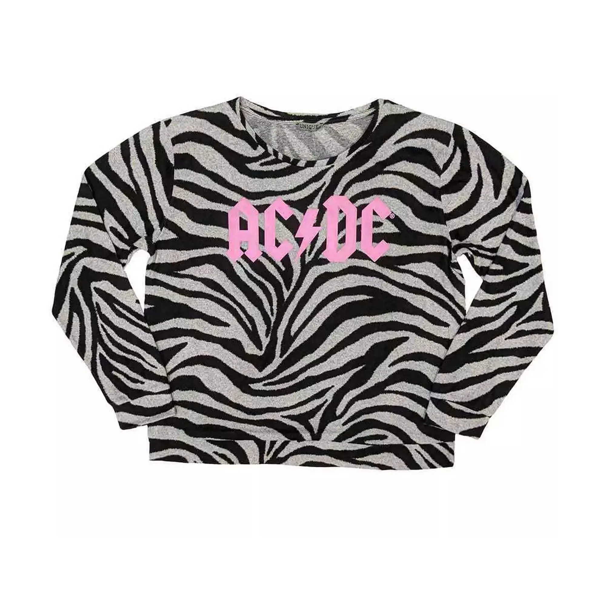 AC/DC Womens/Ladies Zebra Print Logo Long Pyjama Set