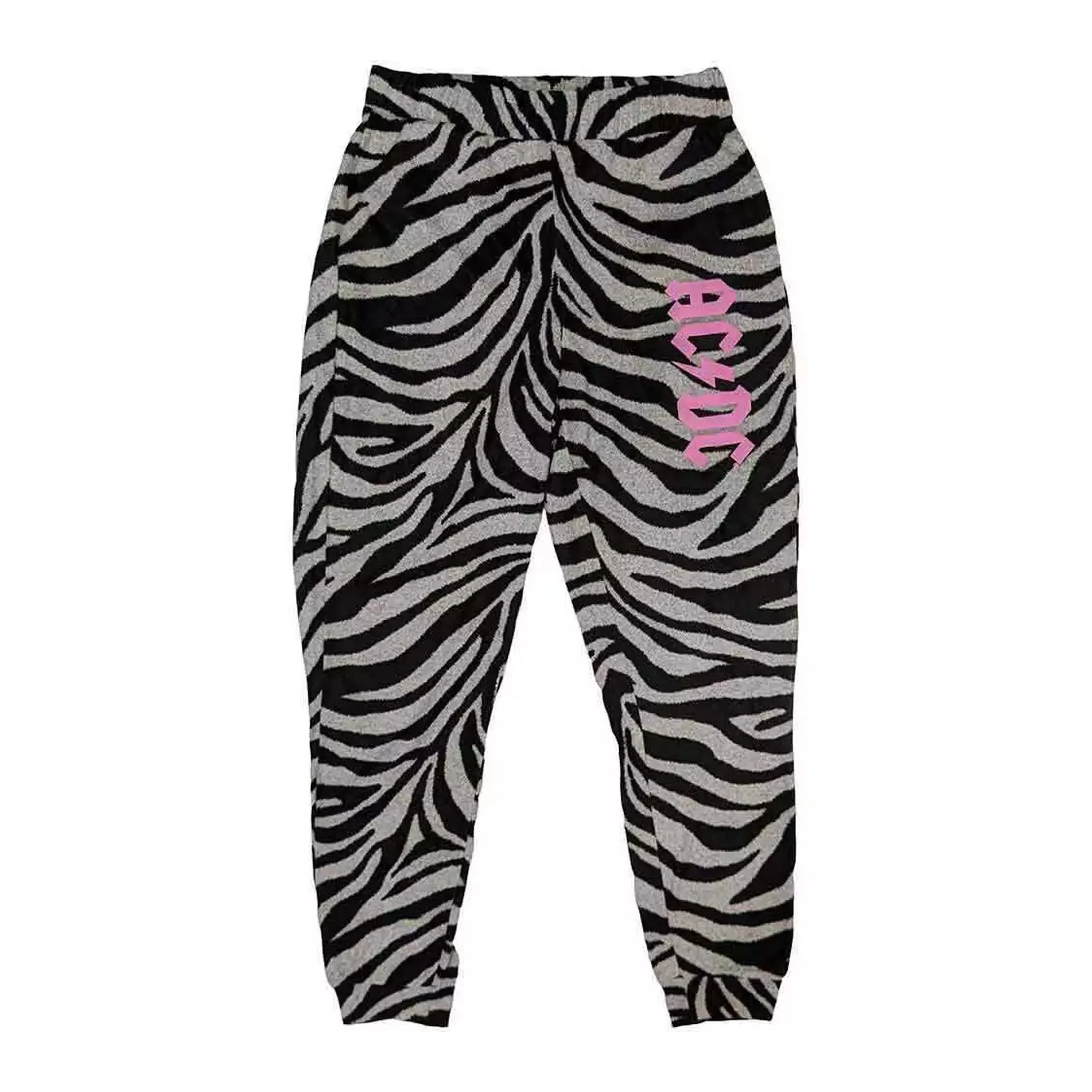 AC/DC Womens/Ladies Zebra Print Logo Long Pyjama Set