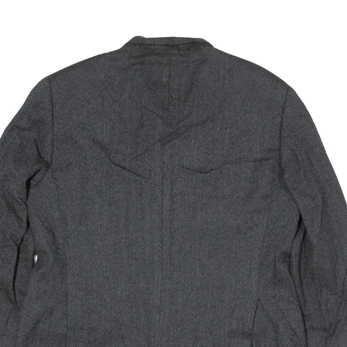 BALLY Mens Overcoat Jacket Grey Wool Herringbone L