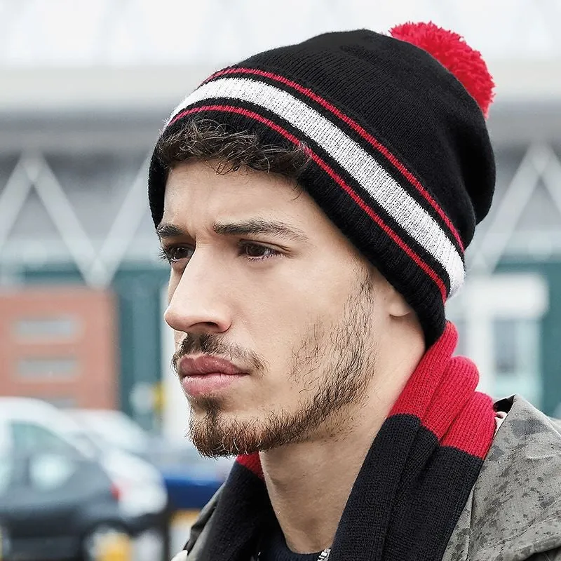 Beechfield Stadium Beanie | CLASSIC RED/WHITE