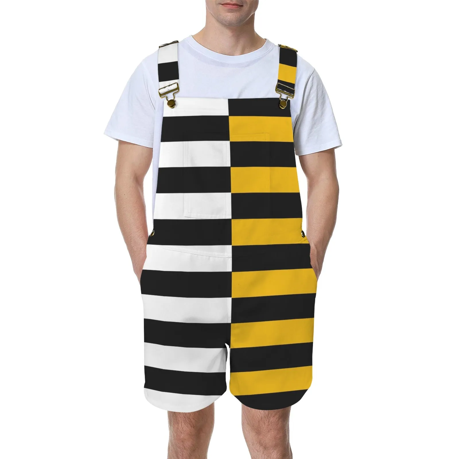 bumbling honey bee Unisex Shorts Suspender Jumpsuit