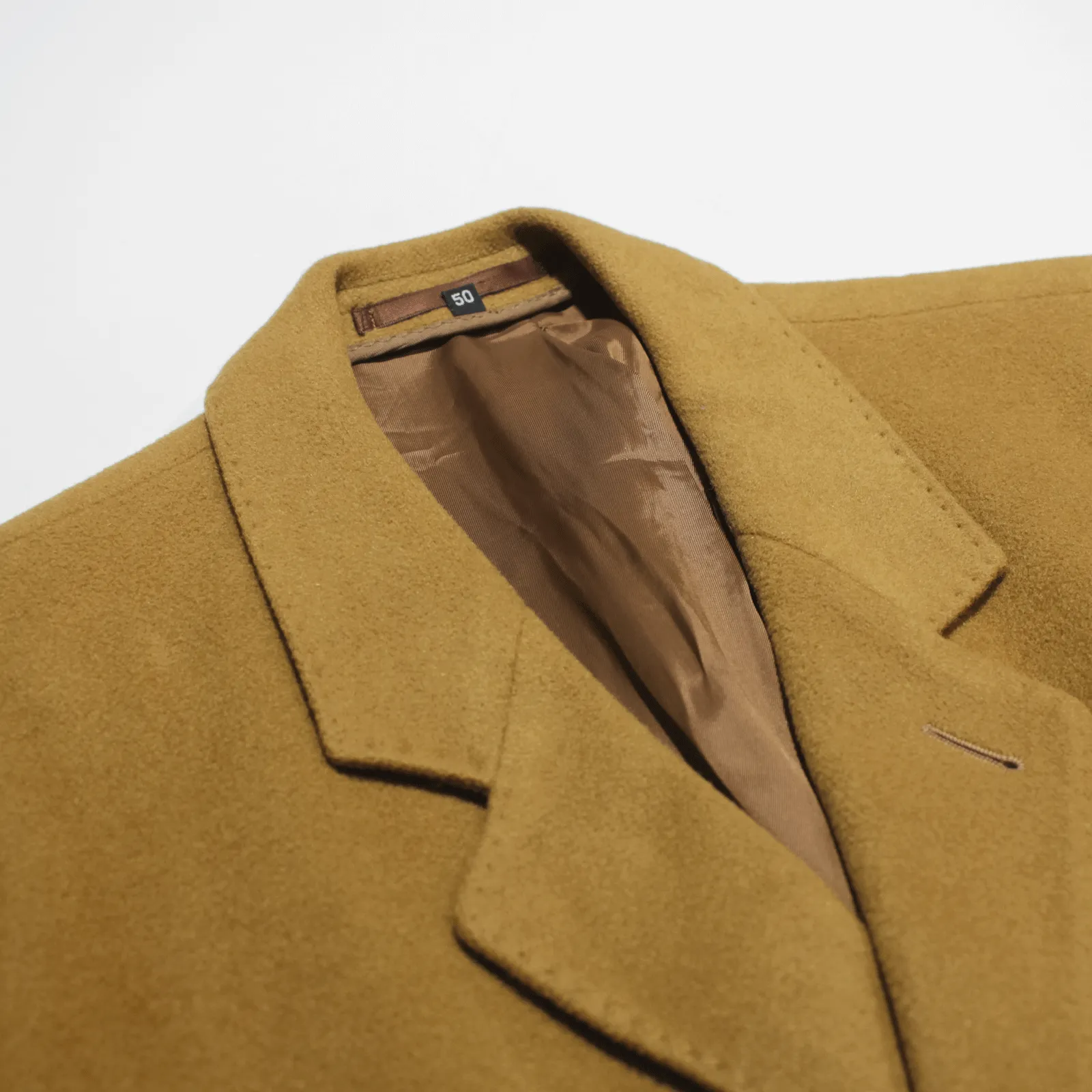 Cashmere Blend Overcoat Coat Brown Mens M