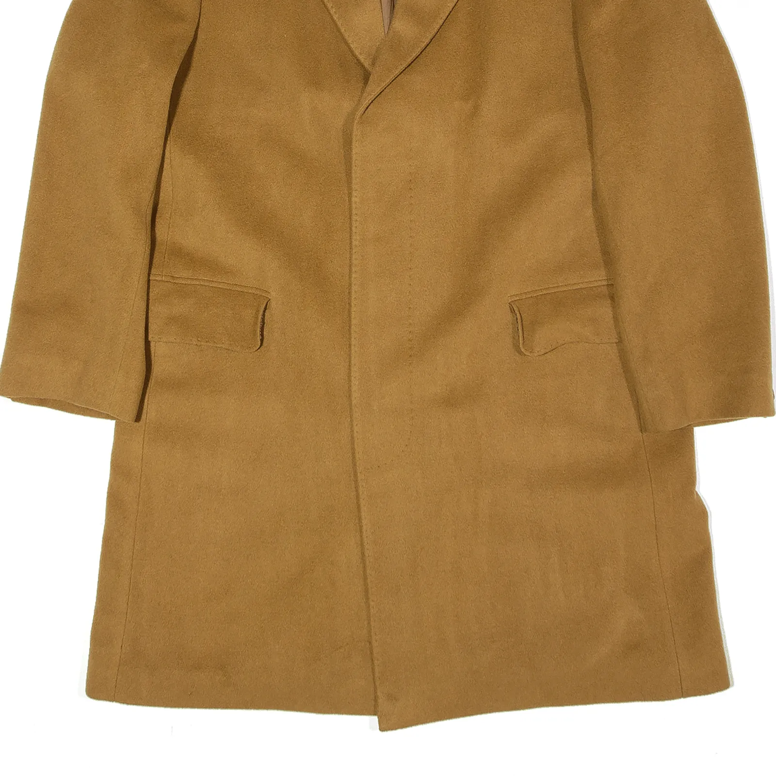 Cashmere Blend Overcoat Coat Brown Mens M