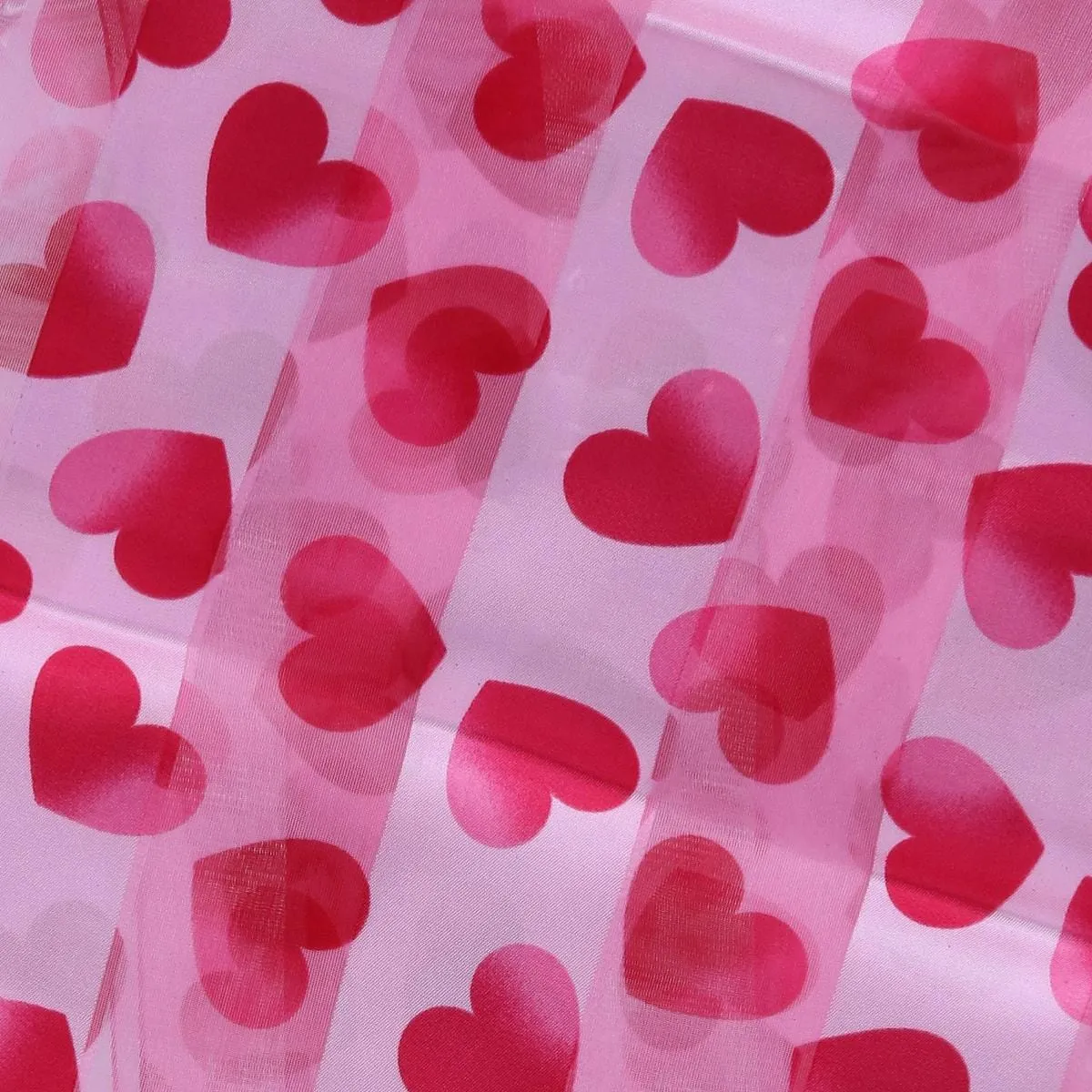 CTM® Women's Lightweight Satin Valentine's Bold Heart Print Scarf