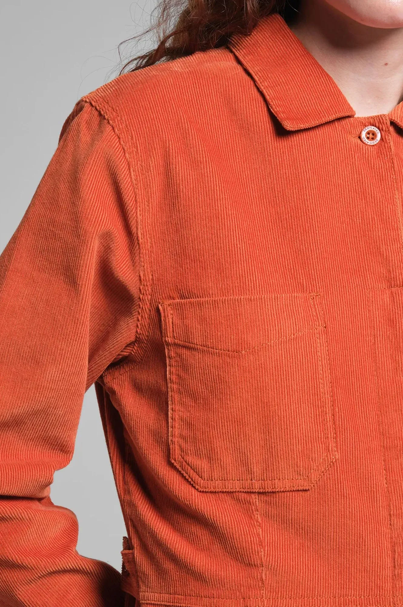 Dedicated Docksta Cinnamon Orange Corduroy Overalls
