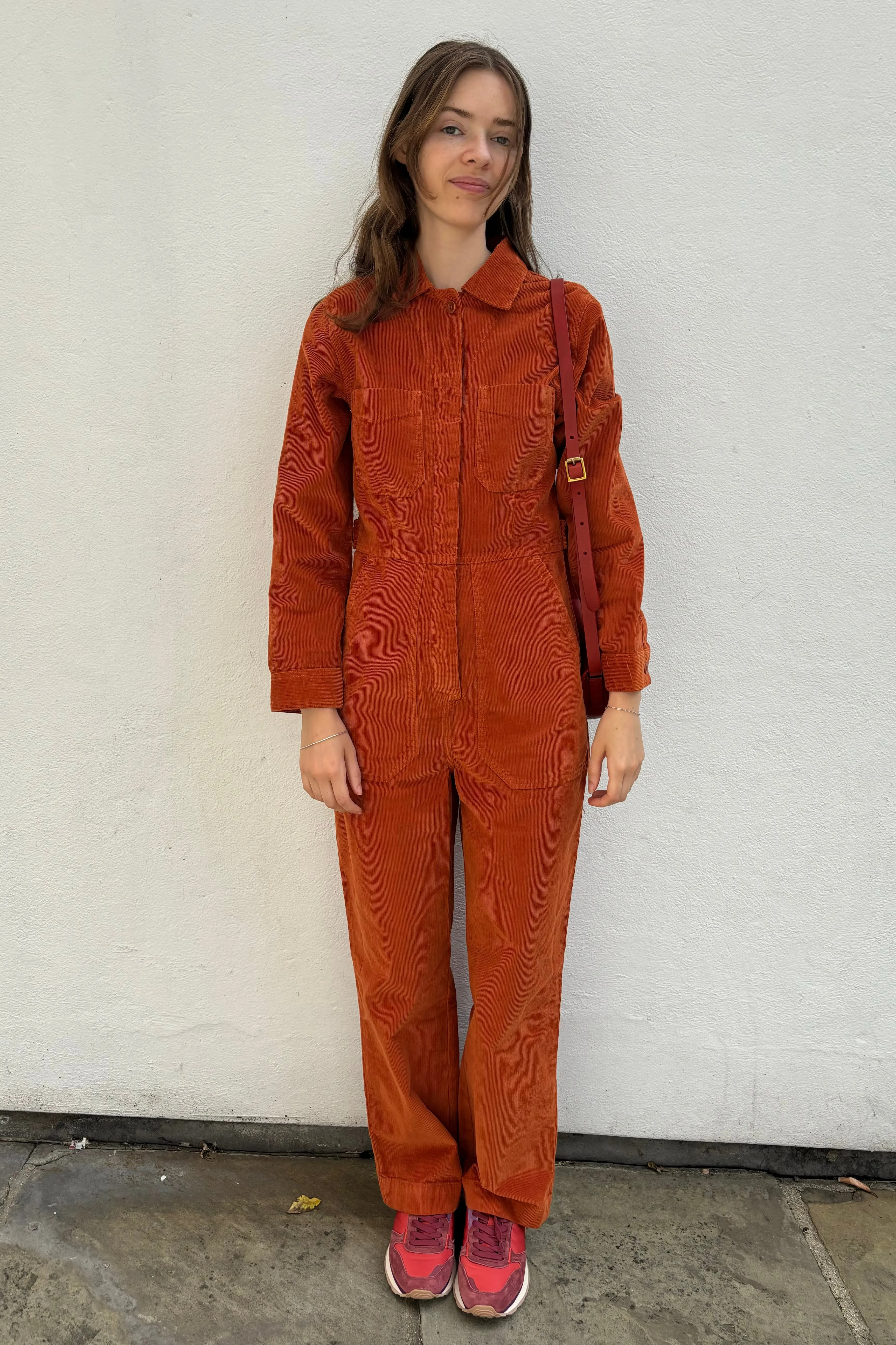 Dedicated Docksta Cinnamon Orange Corduroy Overalls