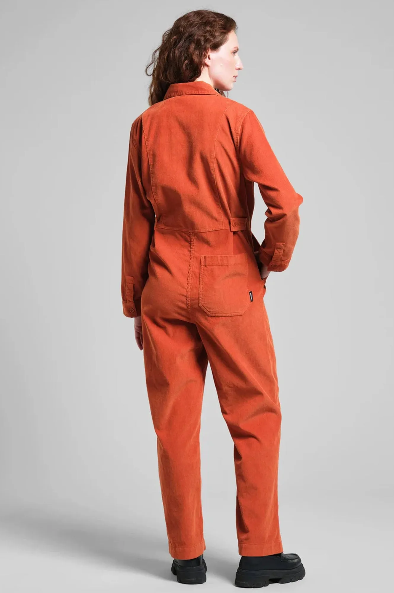 Dedicated Docksta Cinnamon Orange Corduroy Overalls