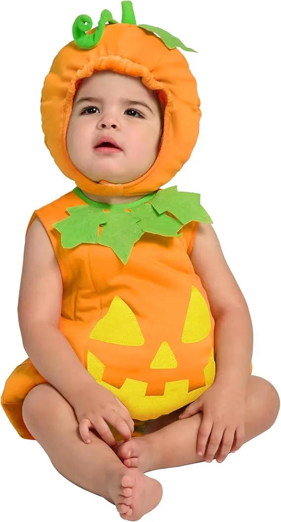 Halloween Baby Pumpkin Costume, Light Orange