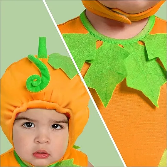 Halloween Baby Pumpkin Costume, Light Orange