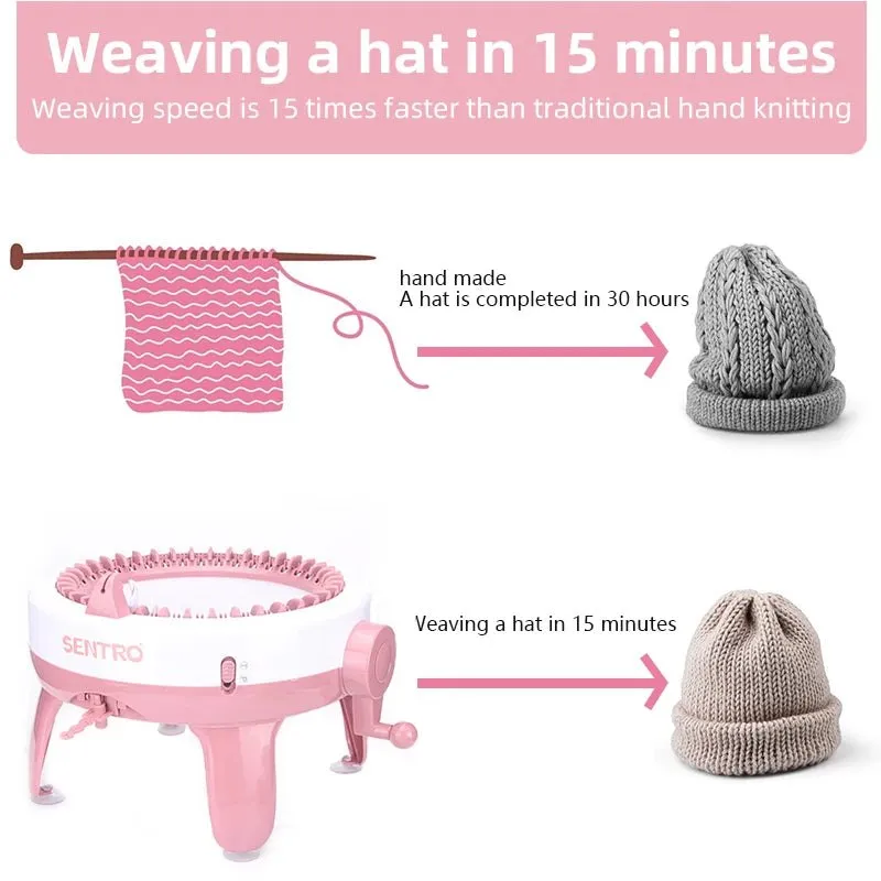 Hand Weaving Double Loom Knitting Machine for Scarves Hats and Socks - 40 Needle
