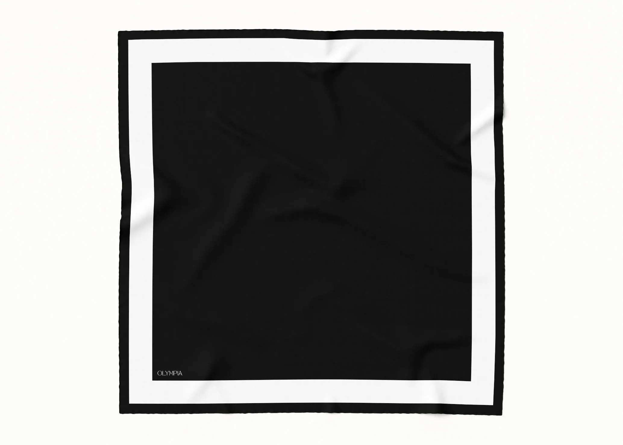 Imelda Ebony/Paper White Silk Scarf - 89x89cm