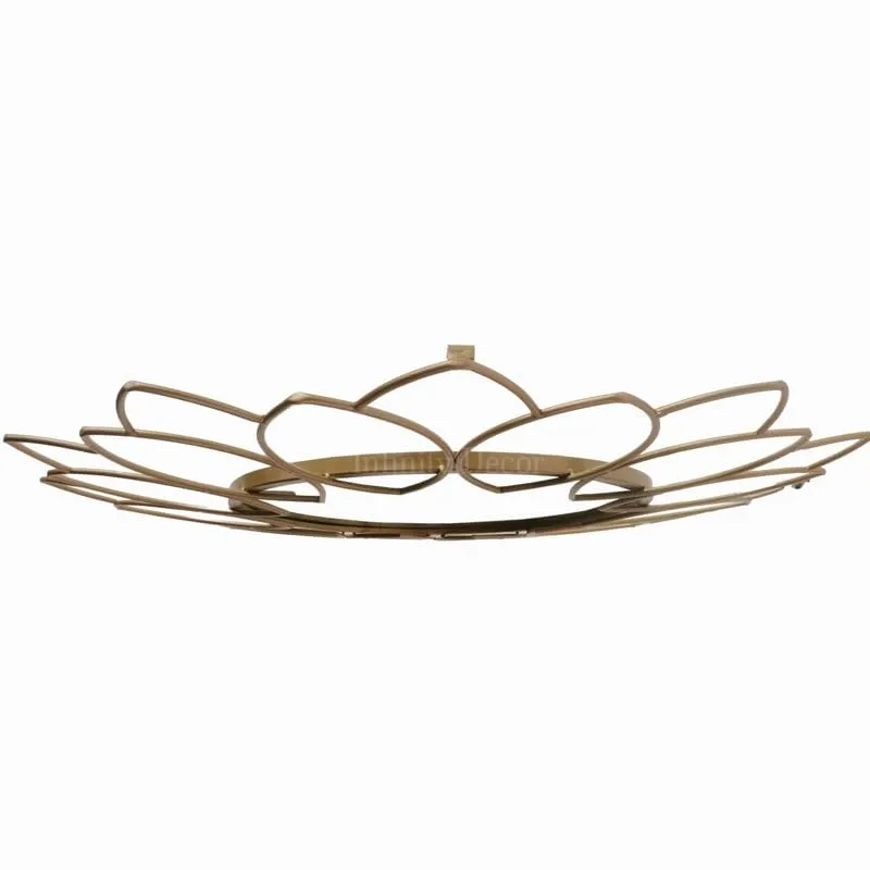 Infinity Decor™ Golden Metal Sun Flower Modern Design Wall Decorative Mirror for Bedroom Wall Mirror for Living Room