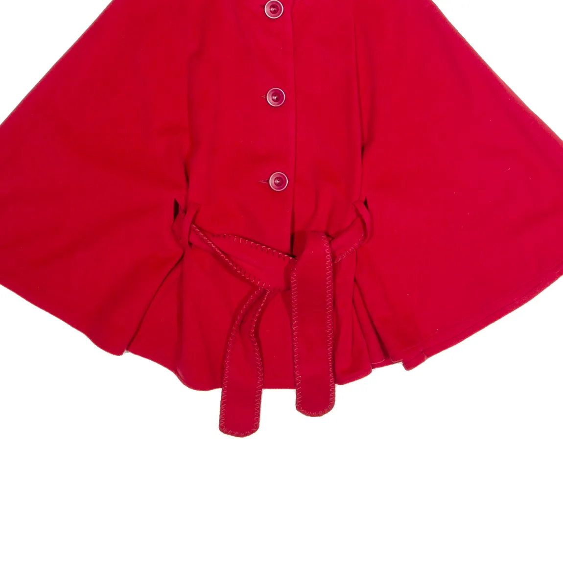 JIMMY HOURIHAN Poncho Cape Womens Overcoat Jacket Red Cashmere S