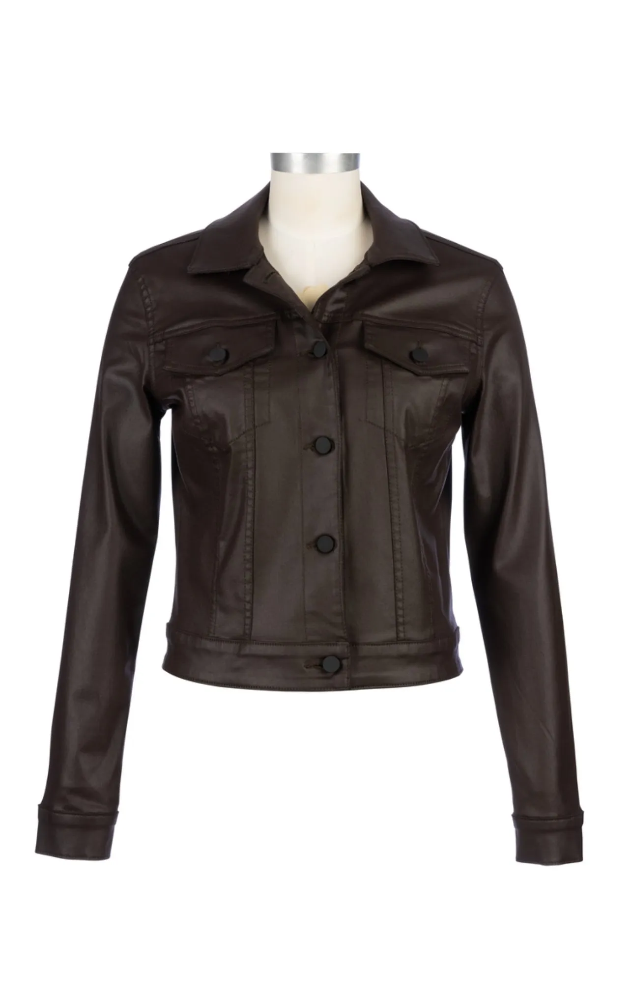 Kut: Julia Crop Jacket in Chocolate KJ1891MA3