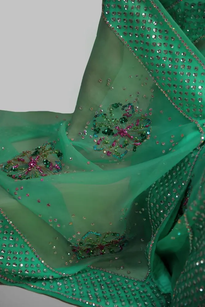 Luxe Edit '23 - The Emerald Green Sari