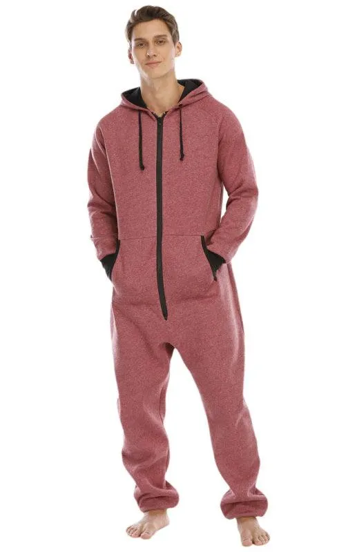 Men's Thickened Sweater Fleece Jumpsuit Onesie