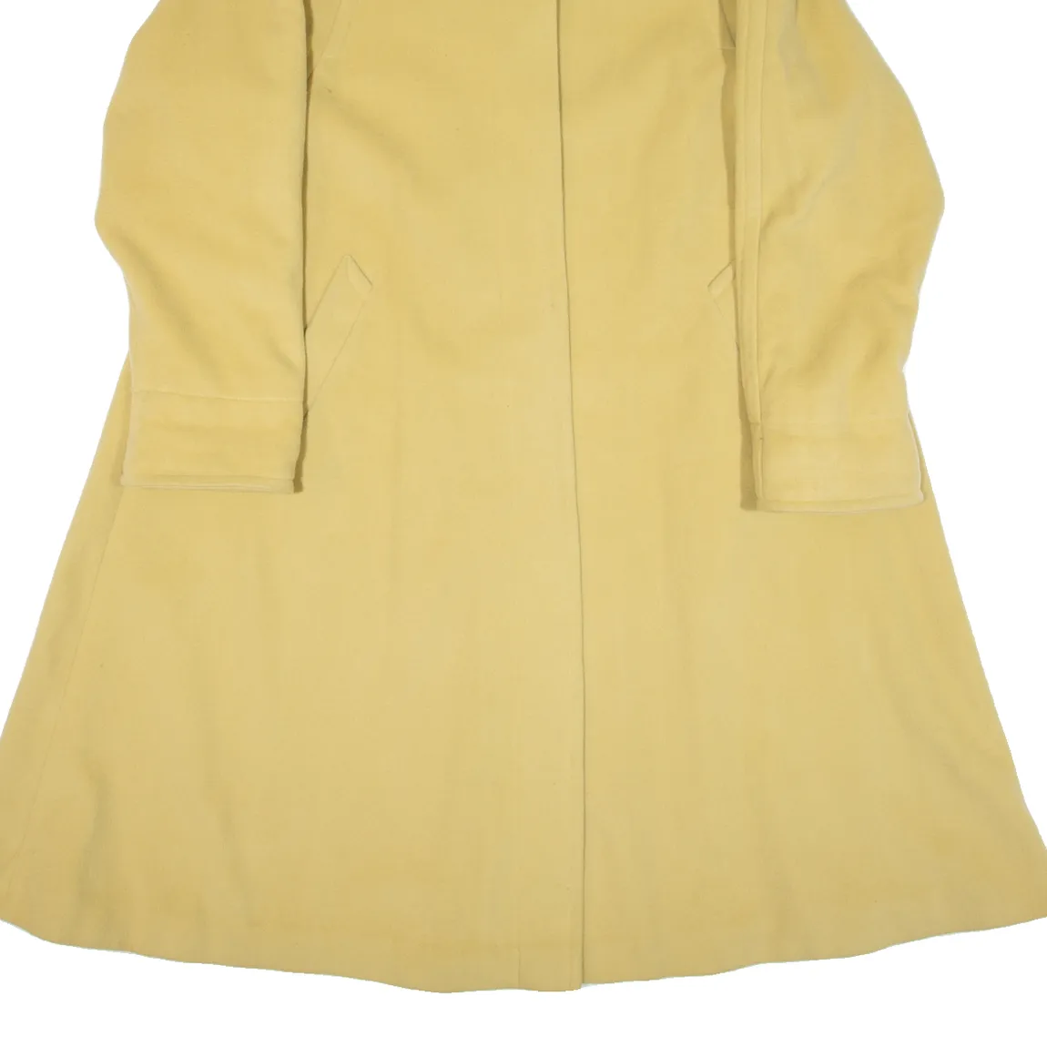 MENUETTO Womens Overcoat Coat Yellow Knit Cashmere L