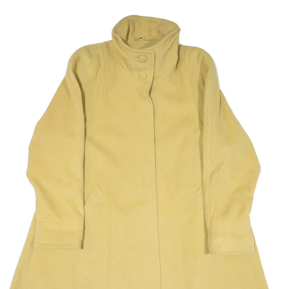 MENUETTO Womens Overcoat Coat Yellow Knit Cashmere L