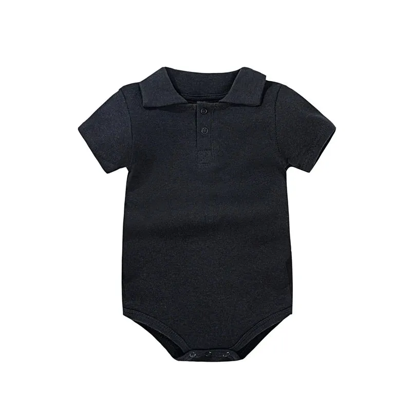 Newborn Cotton Polo Shirt Jumpsuit