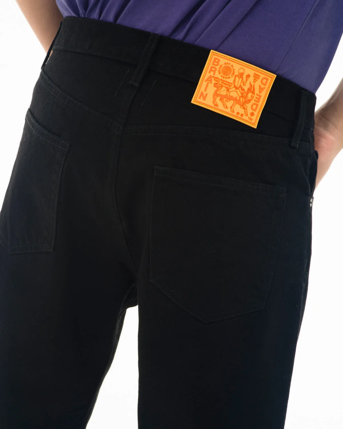 Off Planet Work Wear Straight Leg Denim - Rinsed Black