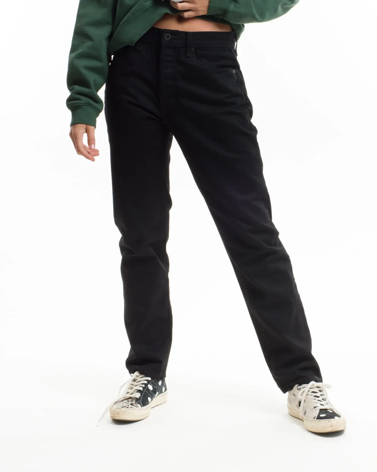 Off Planet Work Wear Straight Leg Denim - Rinsed Black