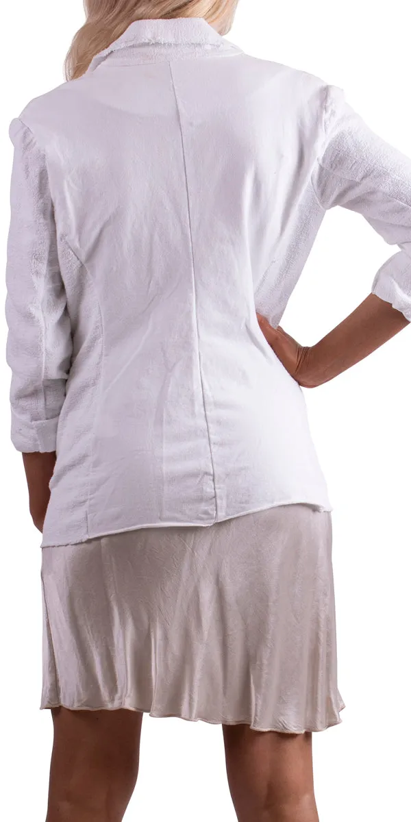 Raw Edge Jacket with Pockets