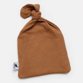 Ribbed Top Knot Hat