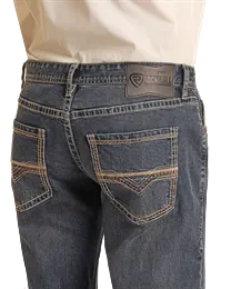 Rope Stitch Pistol Straight Denim Jeans