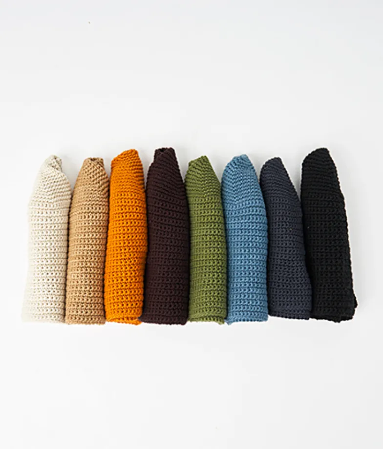 SB241-0422 Hand Knit Hat Brown