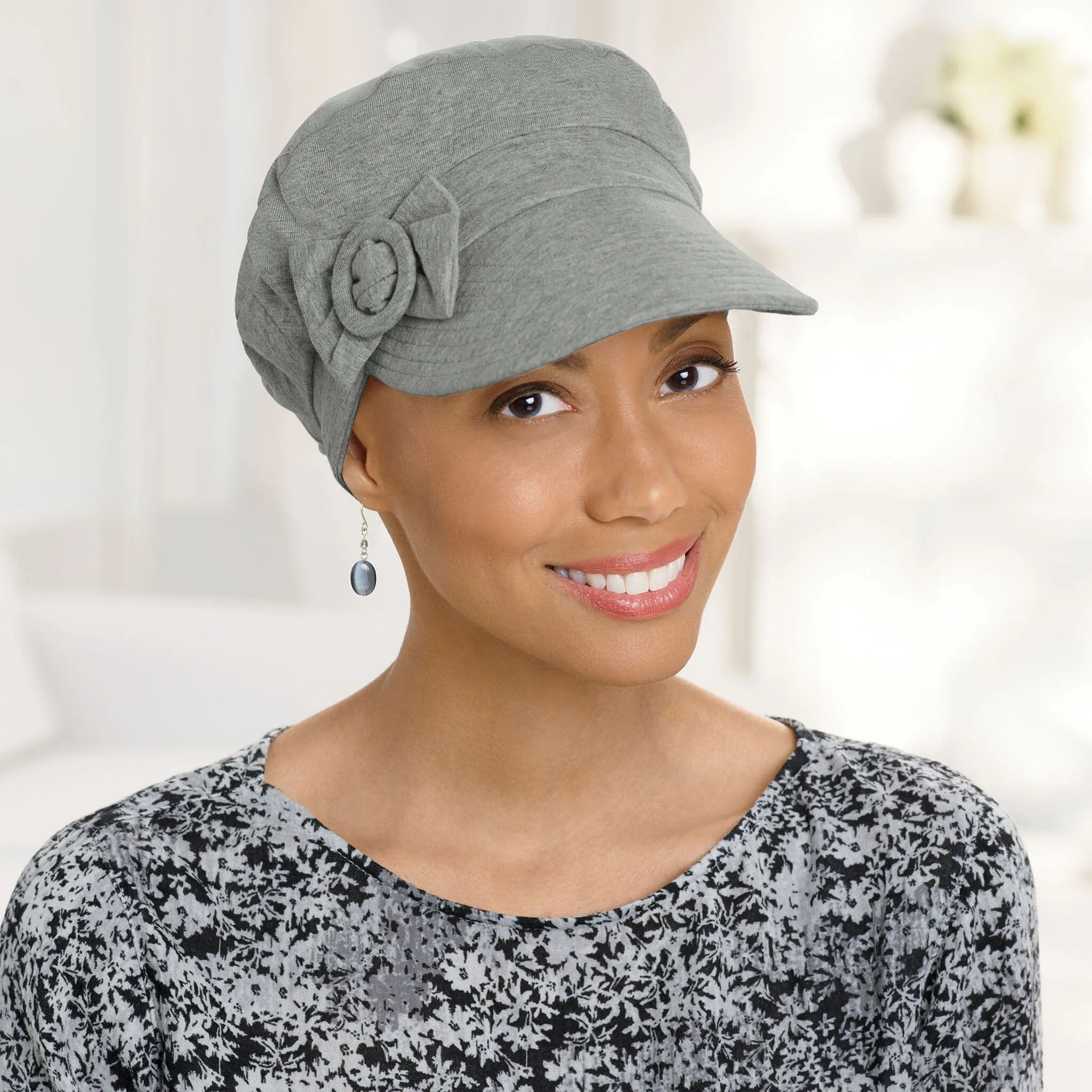 Stretchy Soft Cotton Knit Newsboy