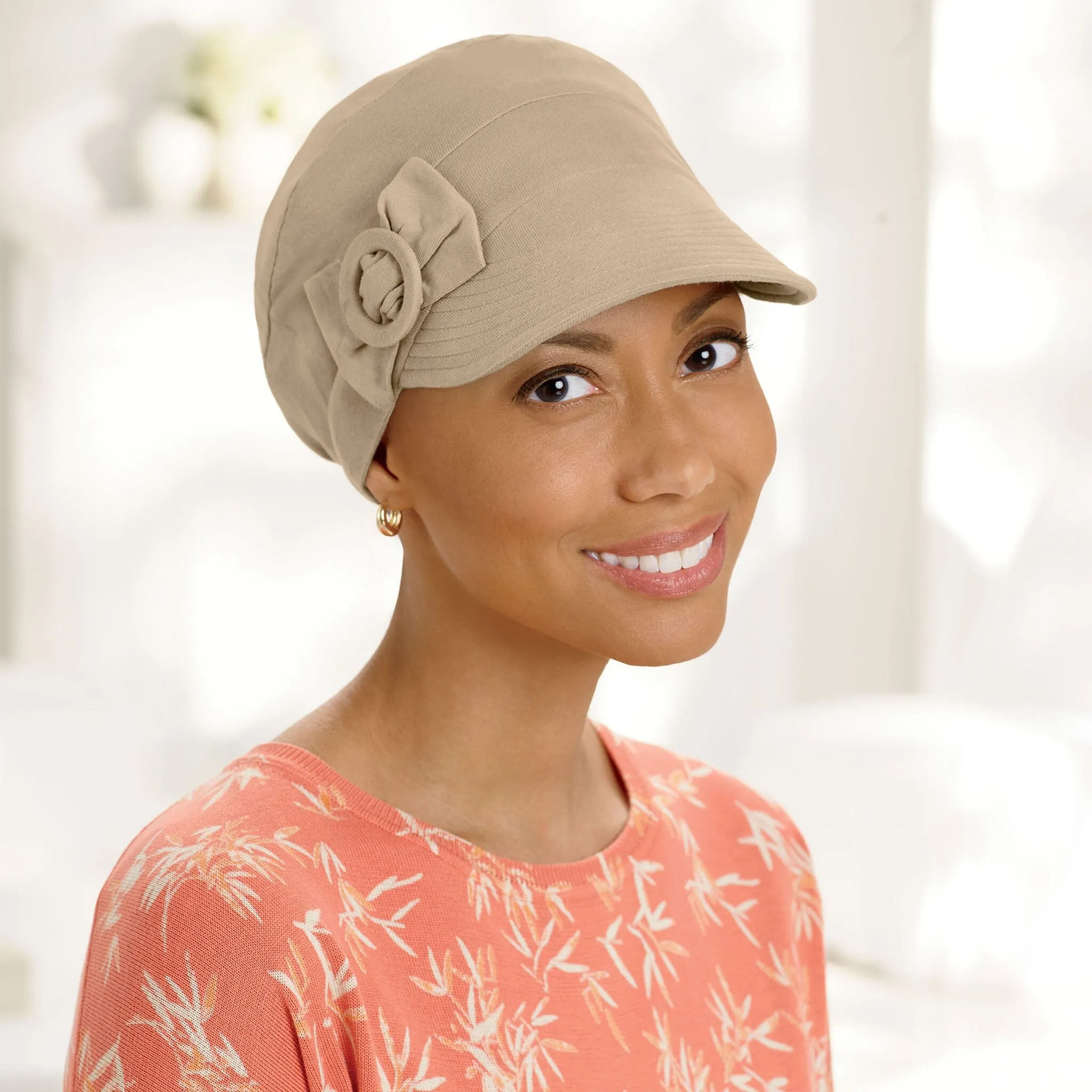 Stretchy Soft Cotton Knit Newsboy