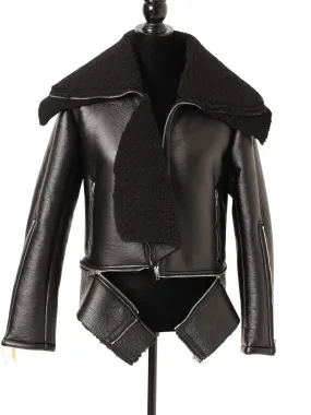 The Aviator | Sherpa Lined Leather Coat