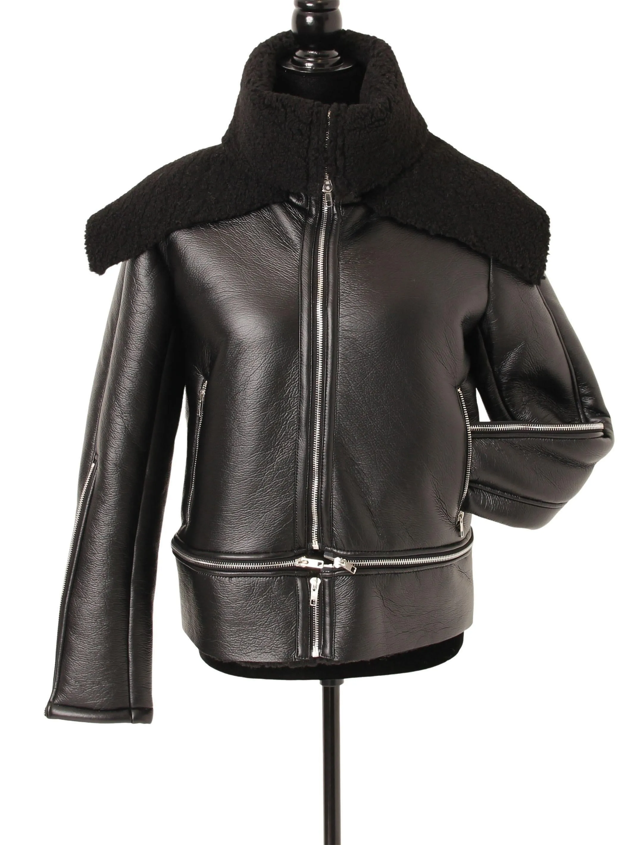 The Aviator | Sherpa Lined Leather Coat