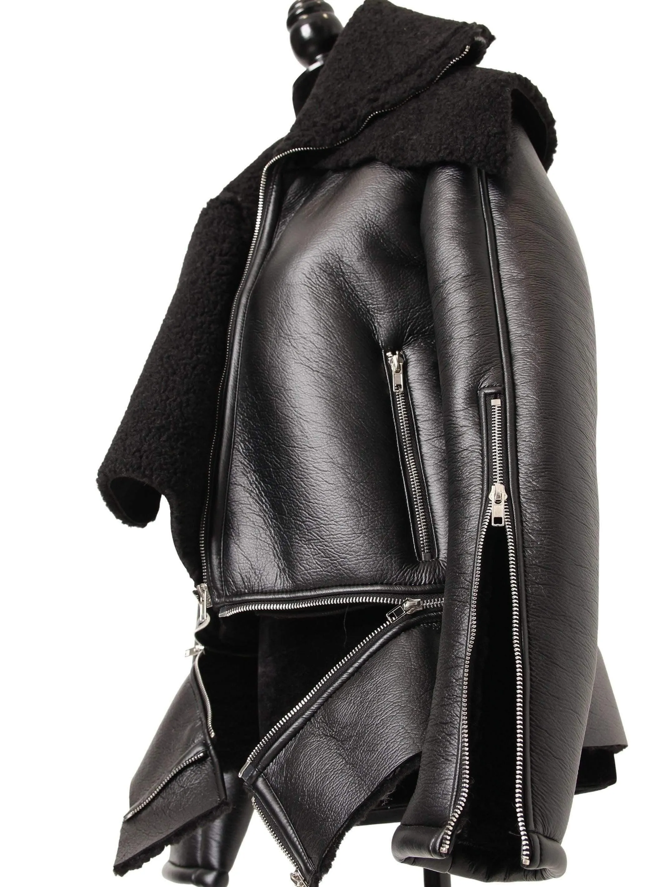The Aviator | Sherpa Lined Leather Coat
