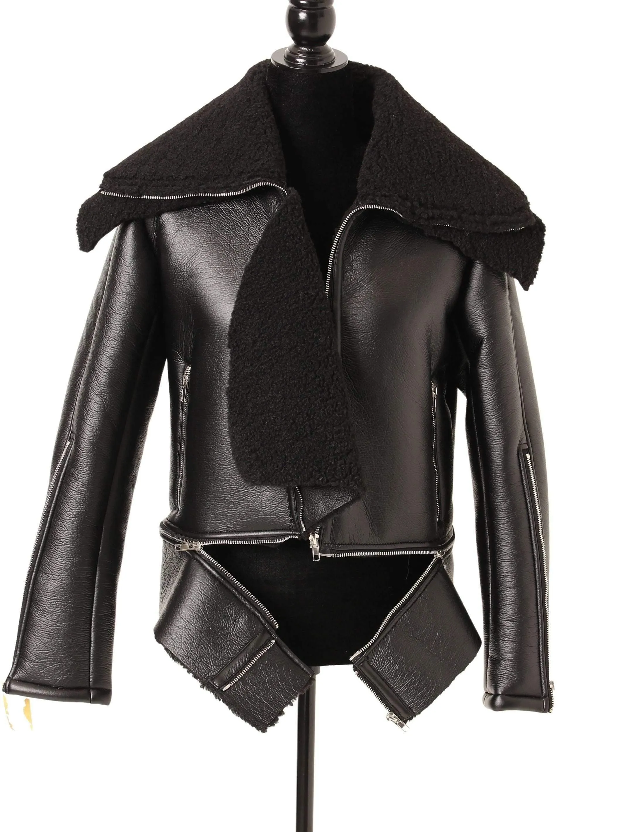 The Aviator | Sherpa Lined Leather Coat