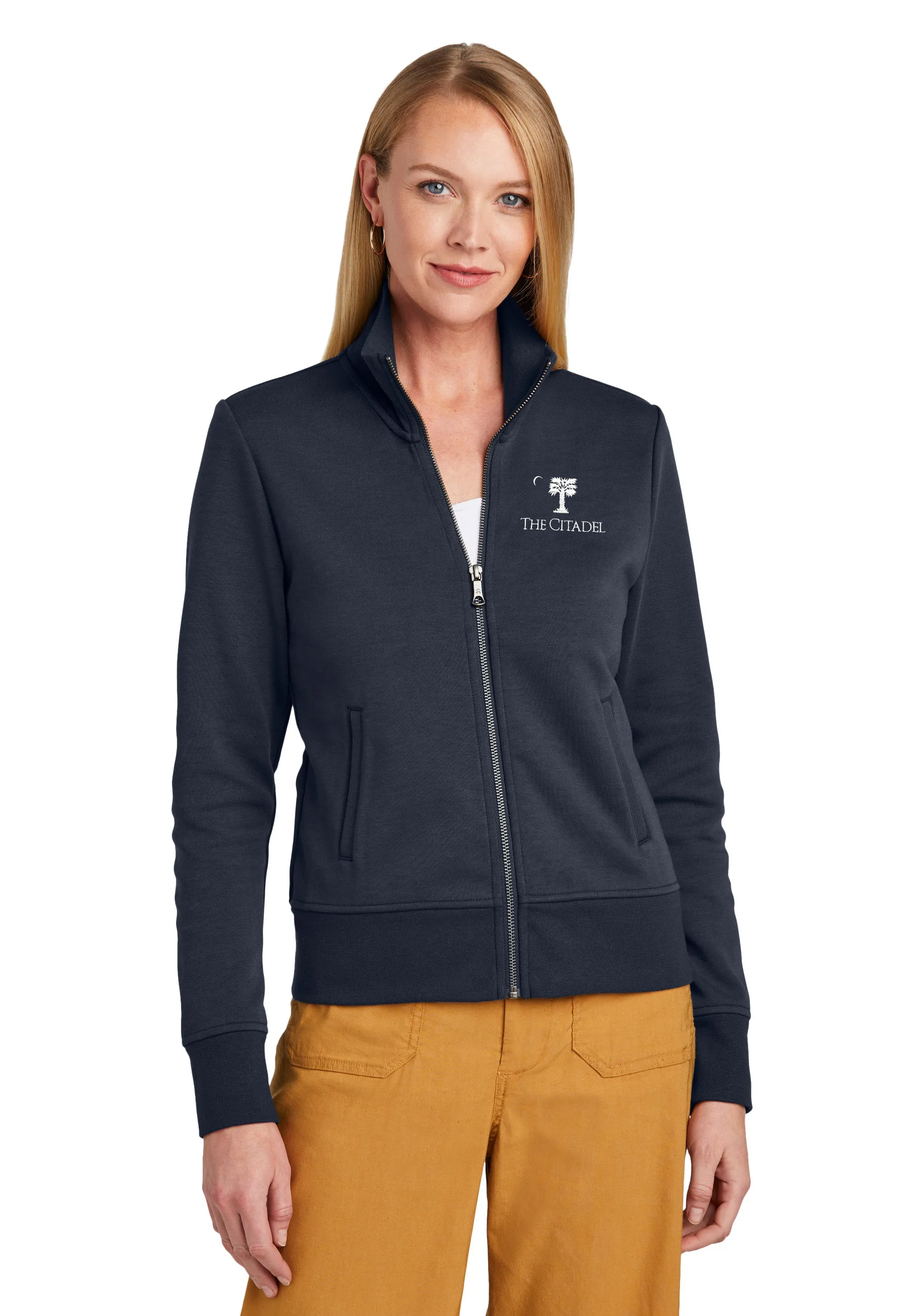 The Citadel, Big Red Logo, Brooks Brothers® Women’s Double-Knit Full-Zip Jacket