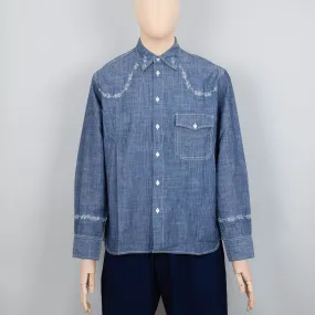 Universal Works Western Shirt Chambray - Indigo