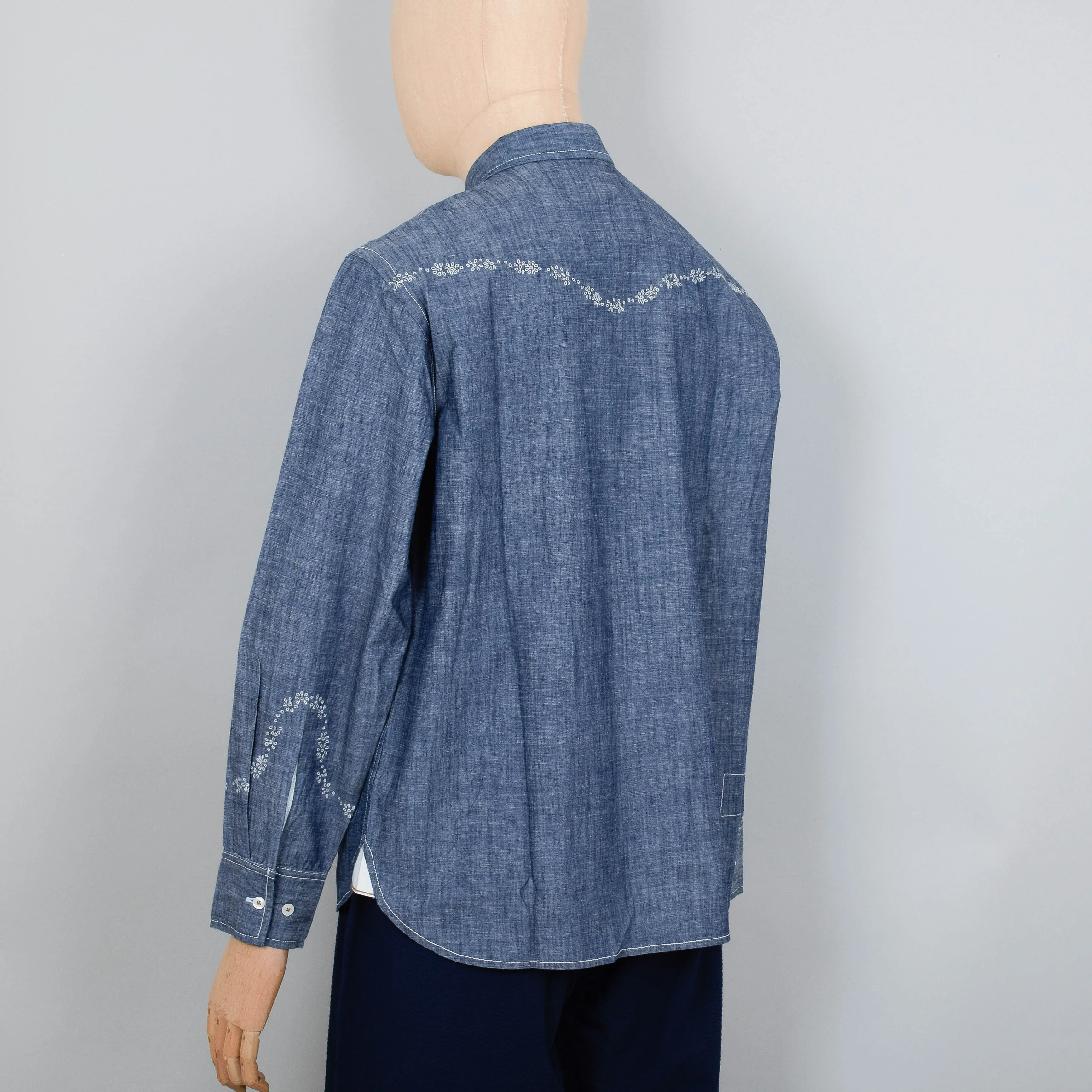Universal Works Western Shirt Chambray - Indigo