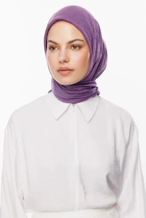 Violet Bamboo Jacquard Square Scarf