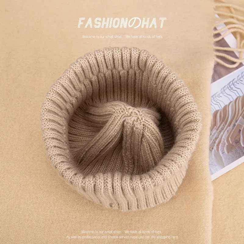 Warm Winter Knit Beanie Hats Autumn and Winter  Korean Style Embroidered Hat Unisex