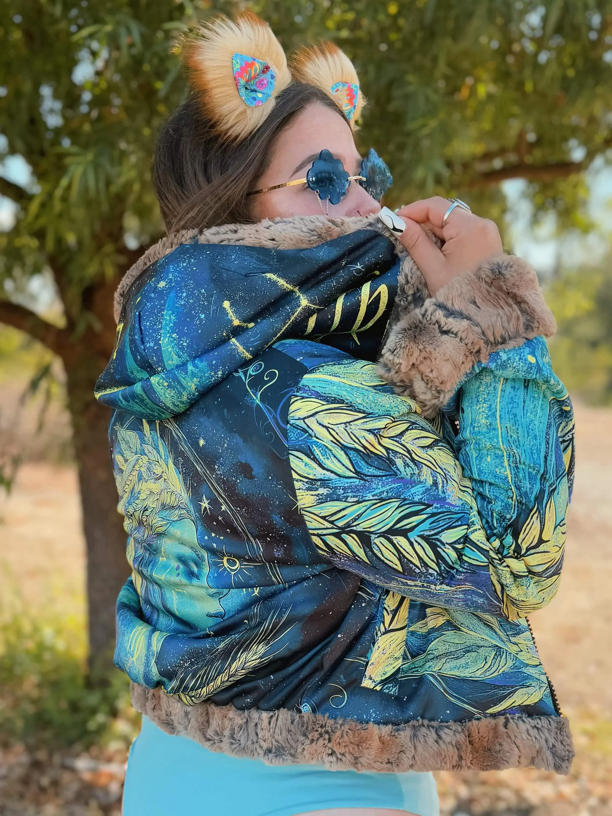Zodiac Dreams ♍ Virgo Reversible Faux Fur Jacket